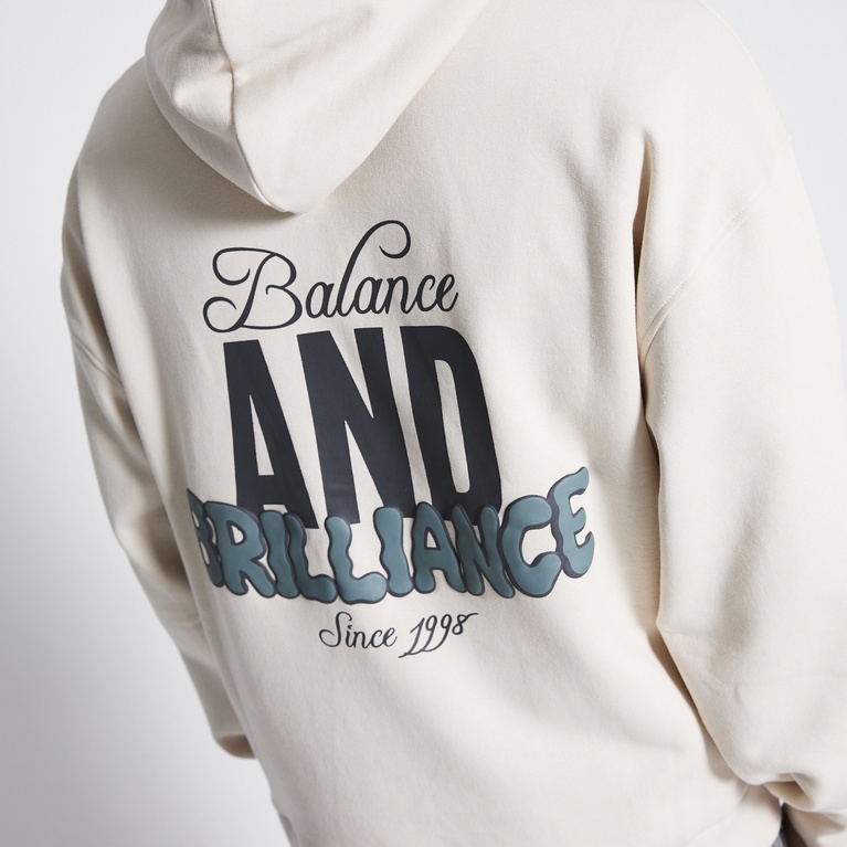 Printed hoodie "East 2.0" Off white